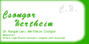 csongor wertheim business card